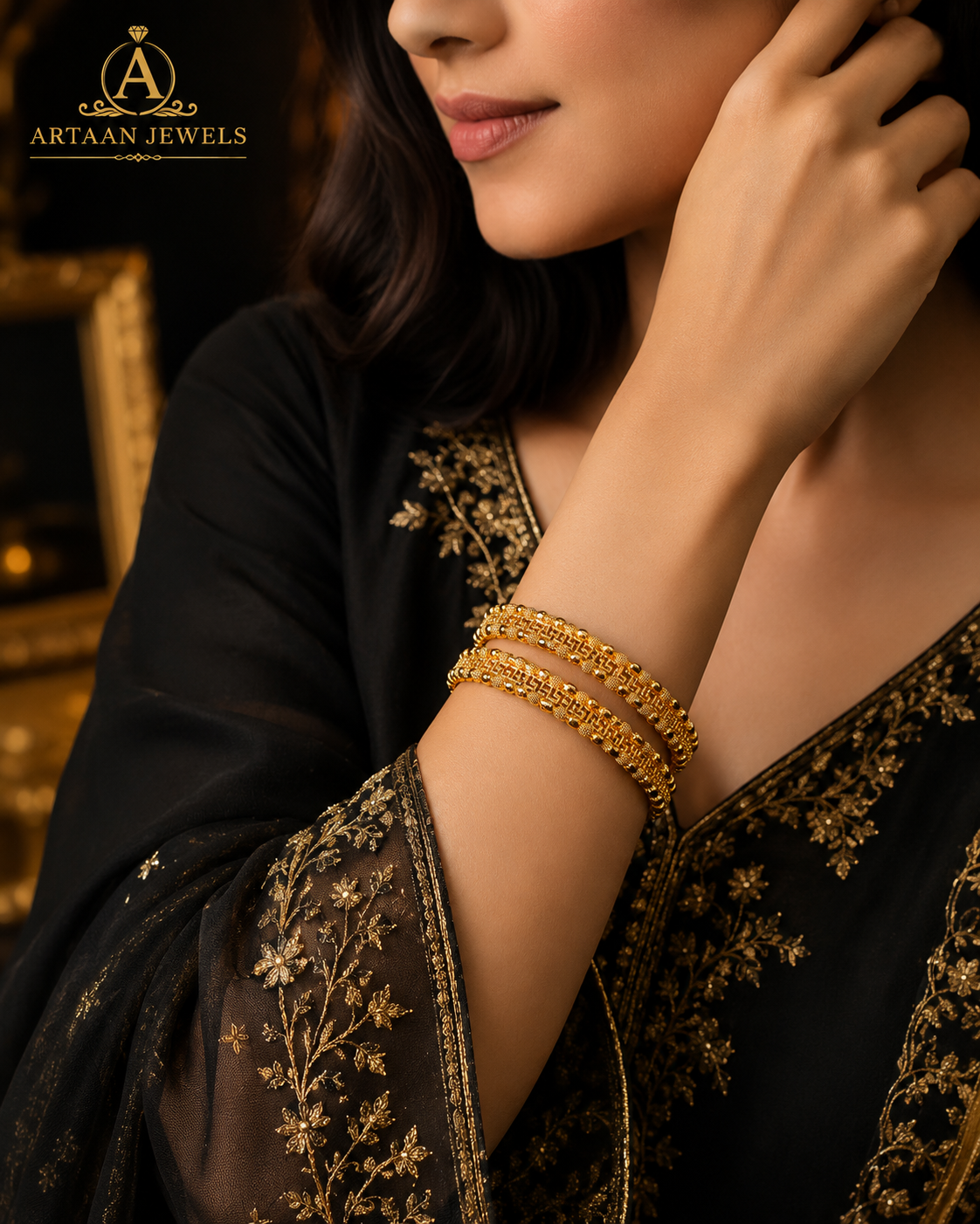 Gold Plated Designer Bangles