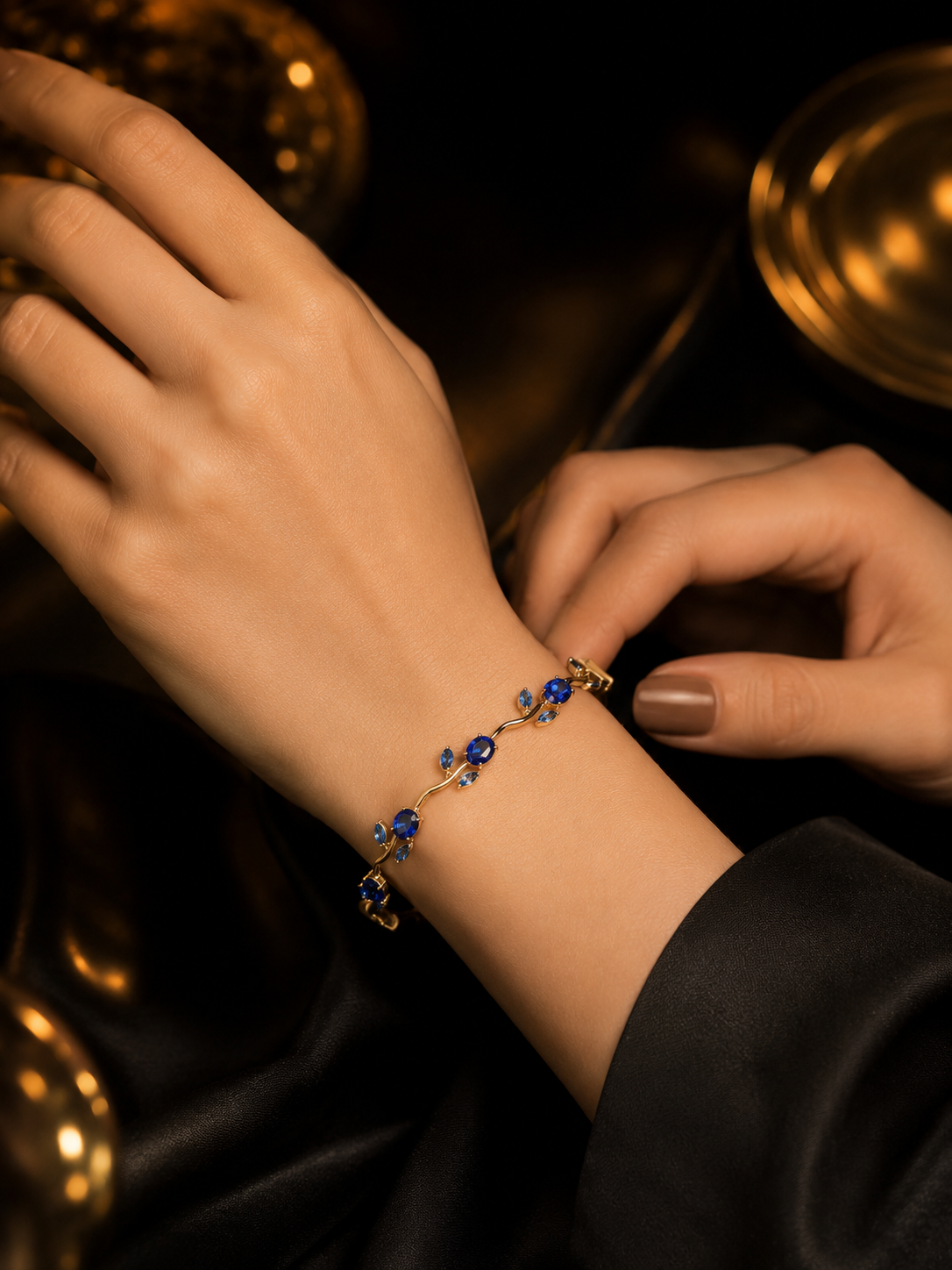 Tulip Blue Stone Bracelet for Women