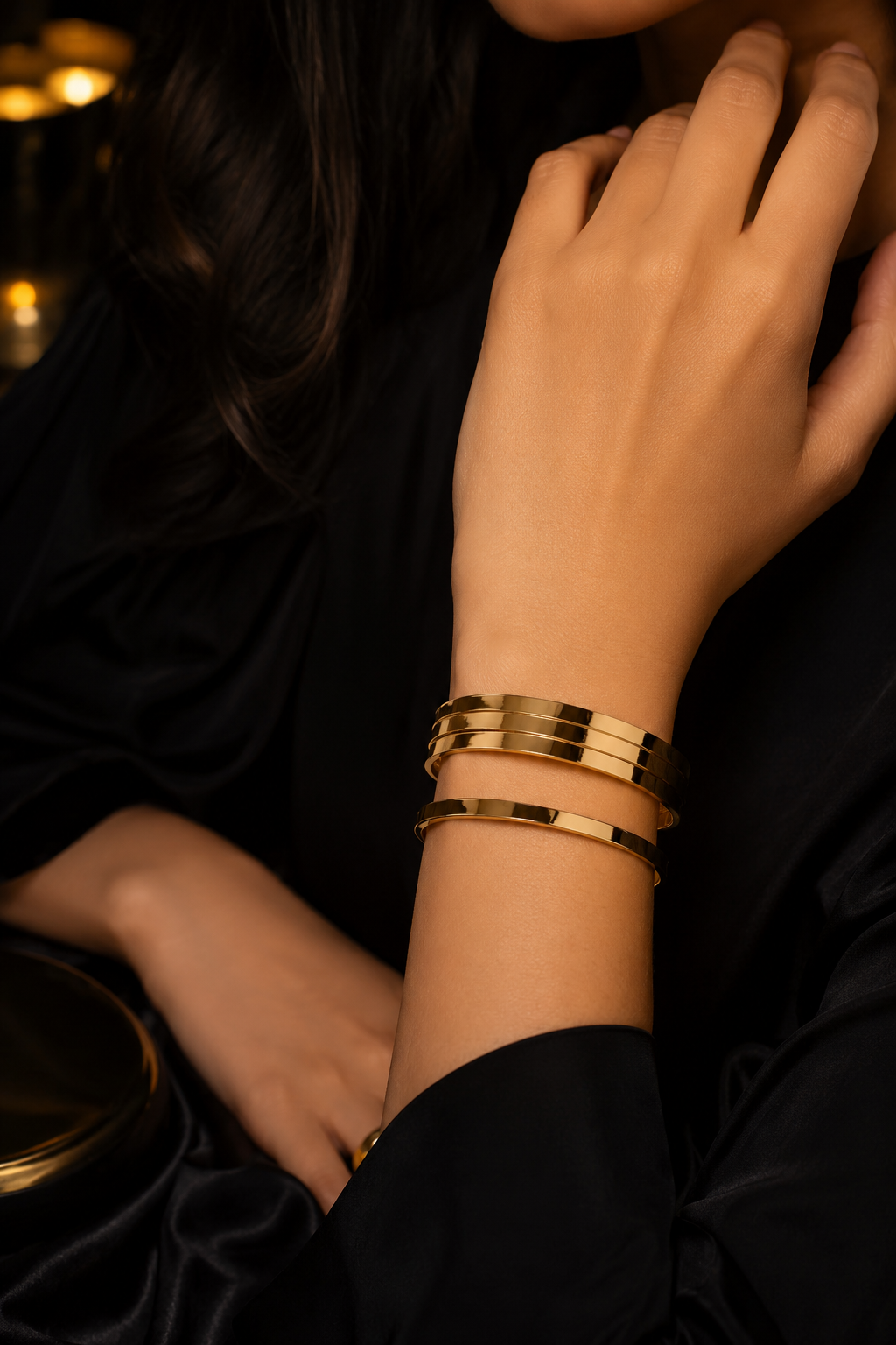 Stainless Steel Gold Plated Bangle