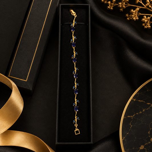 Tulip Blue Stone Bracelet for Women