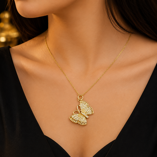 Elegant Butterfly Pendant Necklace
