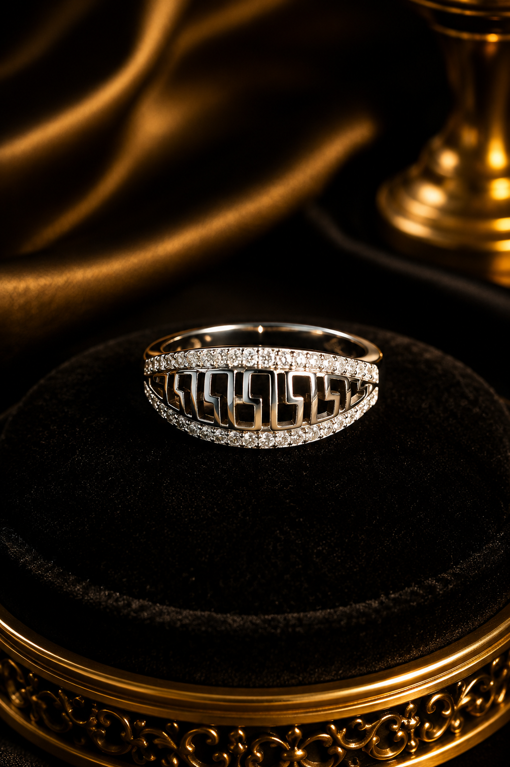 Geometric Crystal Artificial Ring for Women