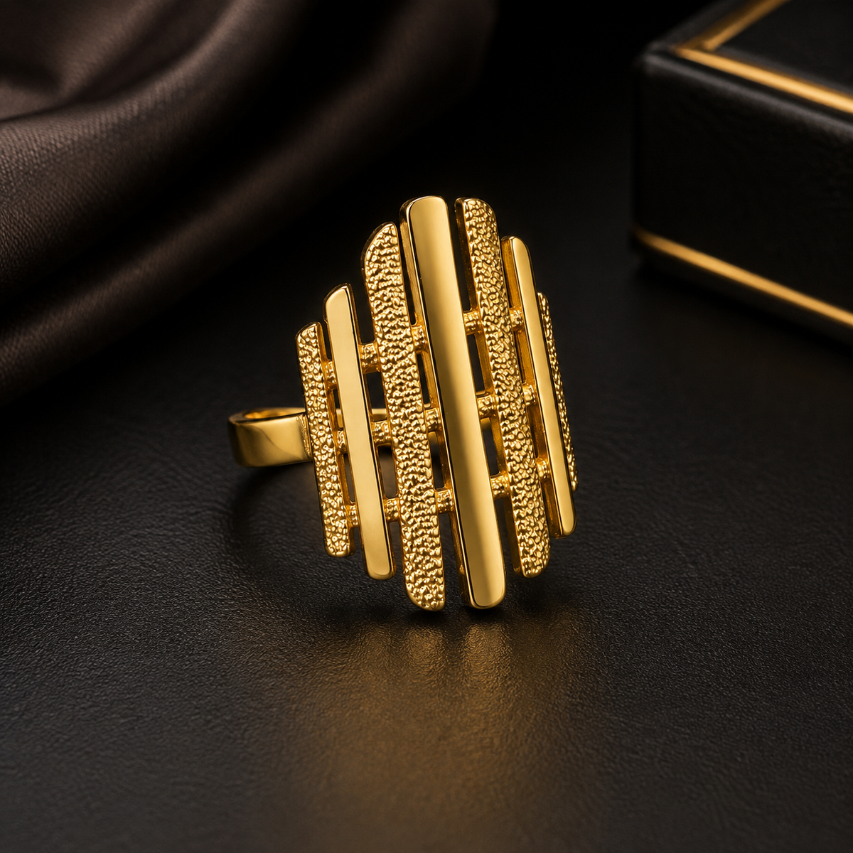 Elegant Stainless Steel Gold Rings