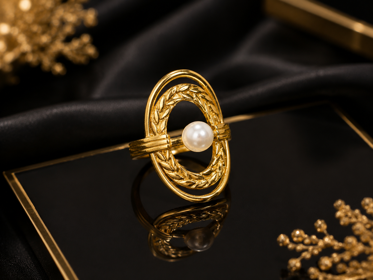 Elegant Stainless Steel Gold Rings