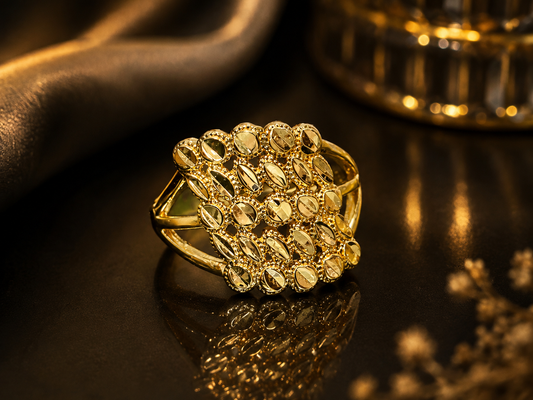 Elegant Stainless Steel Gold Rings