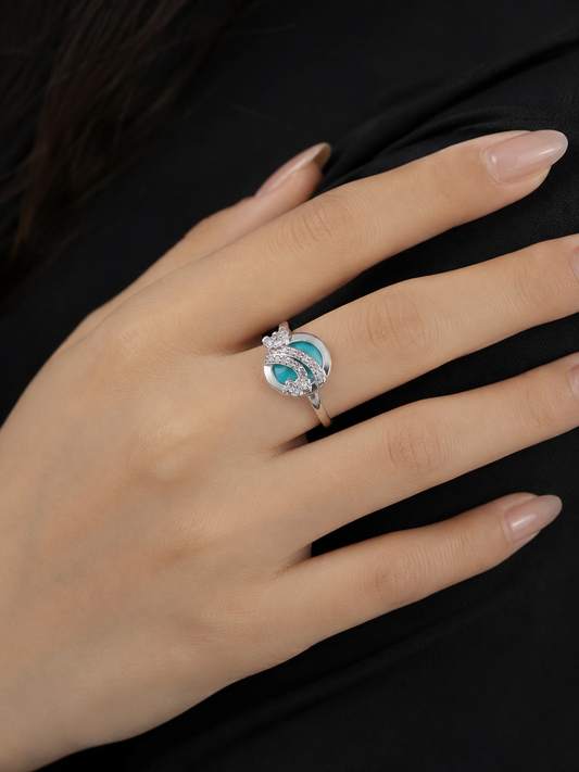 The Crown Jewel Turquoise Silver Ring