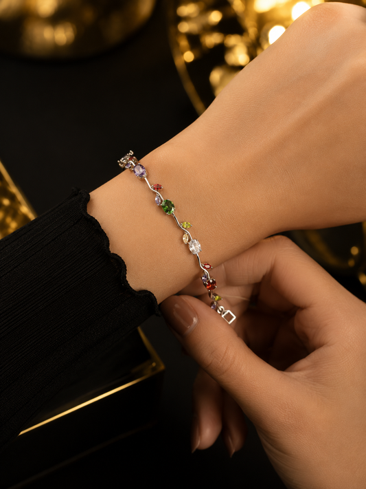 Tulip Multicolor Gemstone Bracelet
