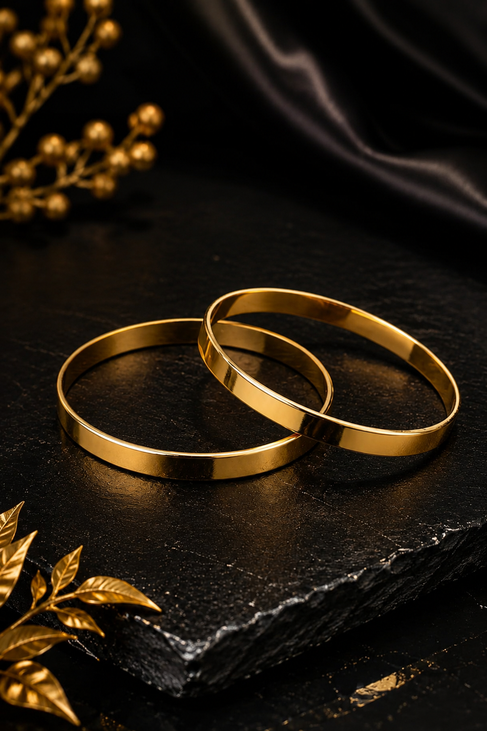Stainless Steel Gold Plated Bangle