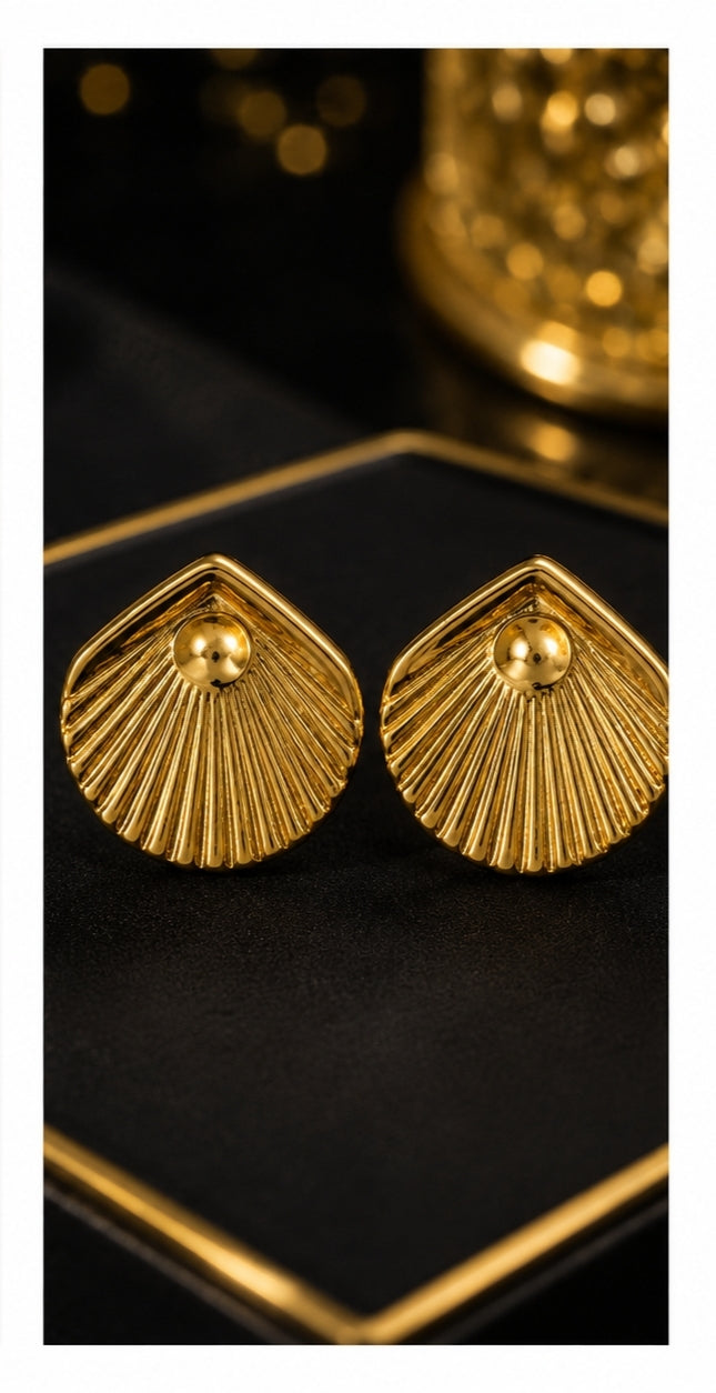 Elegant Stainless Steel Gold Earrings