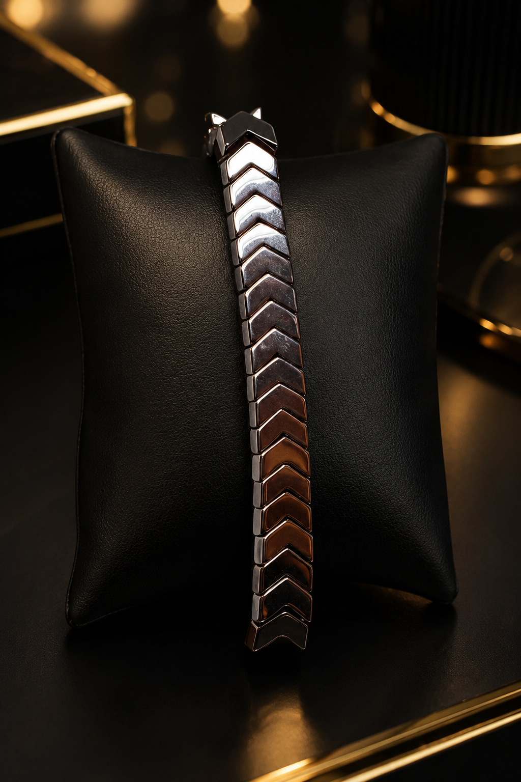 Silver Chevron Link Bracelet | Elegant Bracelet